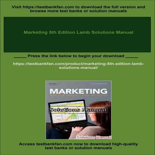 Marketing 5th Edition Lamb Solutions Manual