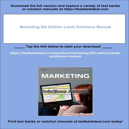 Marketing 5th Edition Lamb Solutions Manual