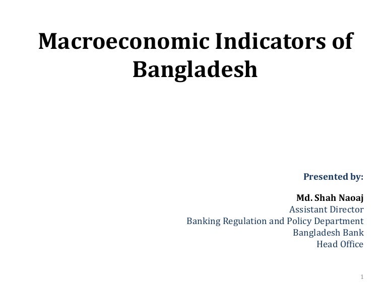 Macroeconomic Indicators of Bangladesh Economy