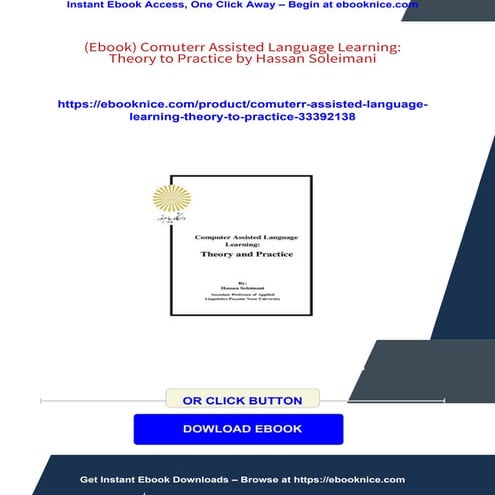 (Ebook) Comuterr Assisted Language Learning: Theory to Practice by Hassan Sol...