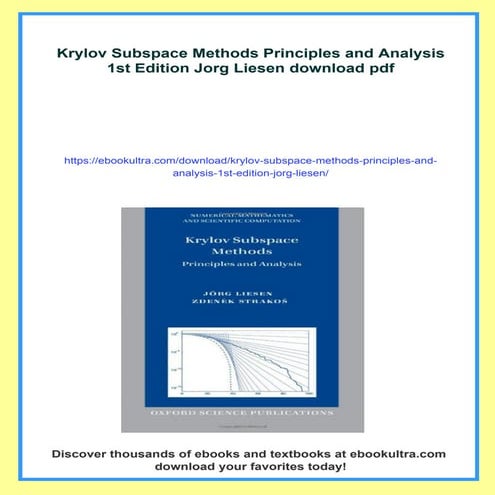 Krylov Subspace Methods Principles and Analysis 1st Edition Jorg Liesen ...