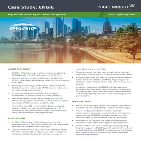 ENGIE Temporary Recruitment Case Study