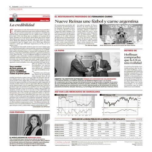 Expansión 2015-2 Febrero 24ª Columna "La credibilidad"