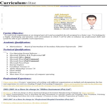 CV FOR EXPORT | DOC