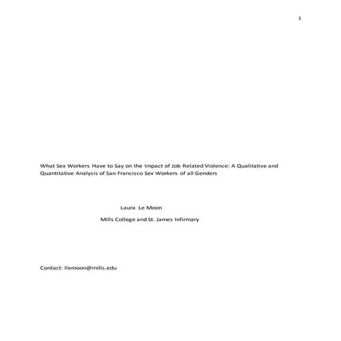 What Sex Workers Have to Say