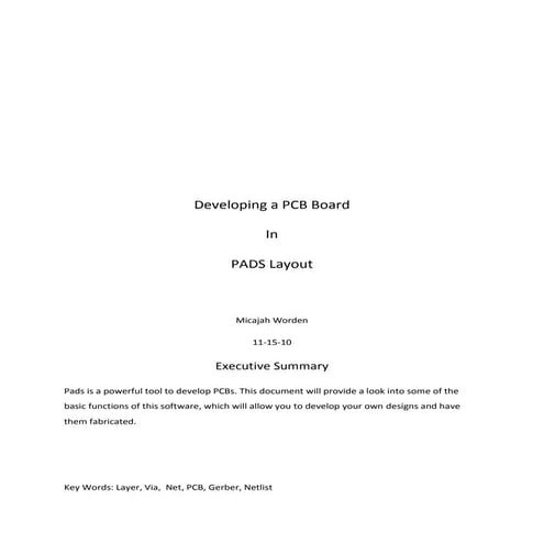 PCB designing in PADS layout