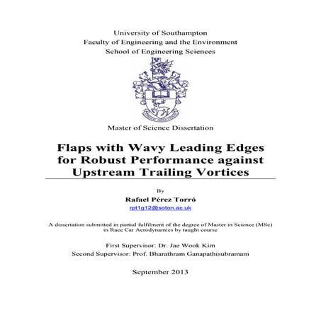 Flaps with Wavy Leading Edges for Robust Performance agains Upstream Trailing...