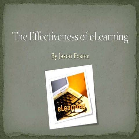Effectiveness of eLearning