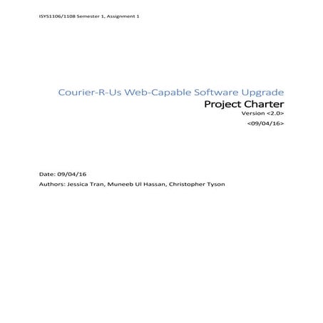 PROJECT CHARTER