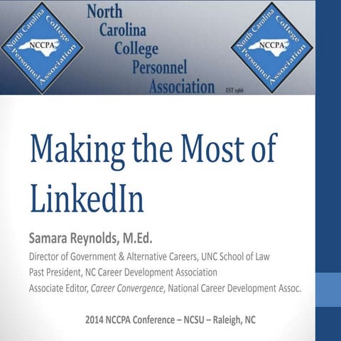 Making the Most of LinkedIn_NCCPA2014 (1)