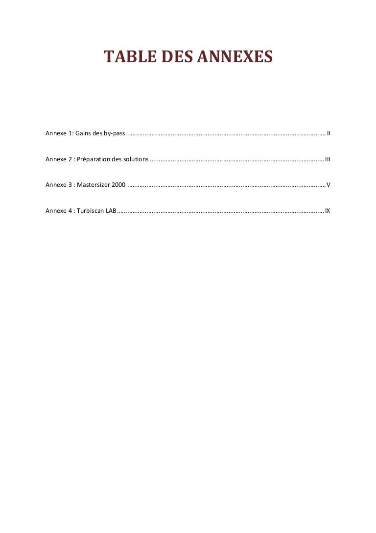 Annexes Rapport De Stage Annexes Rapport De Stage