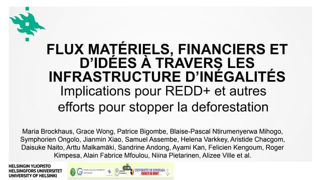 thumbnail of Implications pour REDD+ et autres efforts pour stopper la deforestation