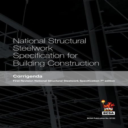 NSSS Corrigenda 2023 - First Revision National Structural Steelwork ...