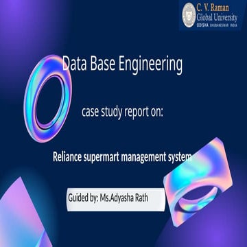 Comprehensive Case Study on Reliance Supermart Management System with ...