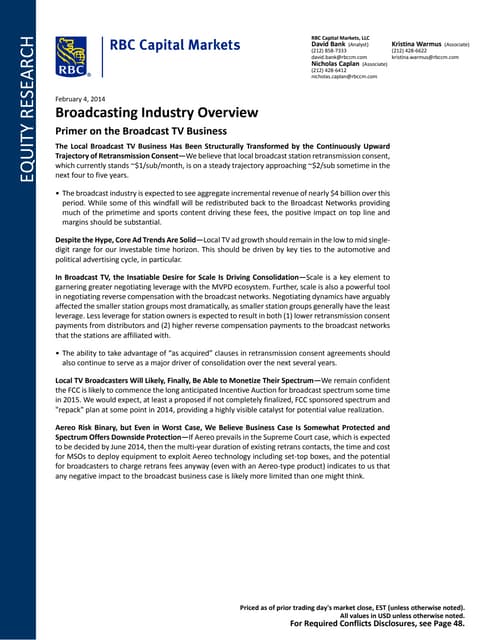 Broadcasting Industry Overview