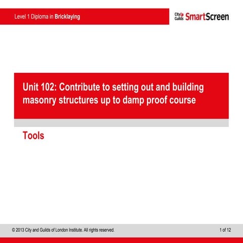 Bricklaying Tools | PPTX