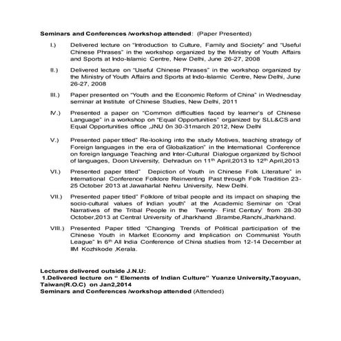 Seminars and Conferences