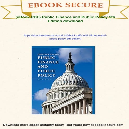 (eBook PDF) Public Finance and Public Policy 5th Edition