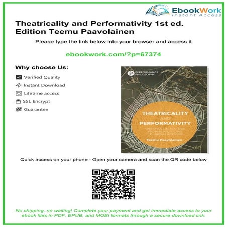 Theatricality and Performativity: Exploring Performance Philosophy from ...