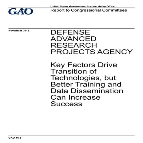 DARPA -Transition of Technologies | PDF