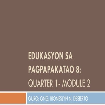 Edukasyon sa Pagpapakatao 8-Quarter1-Module 2