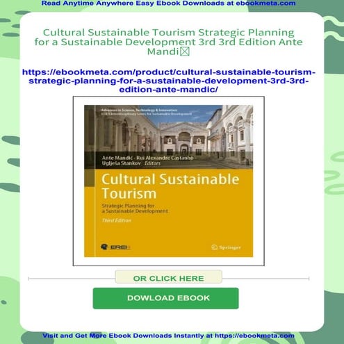 Cultural Sustainable Tourism Strategic Planning for a Sustainable ...