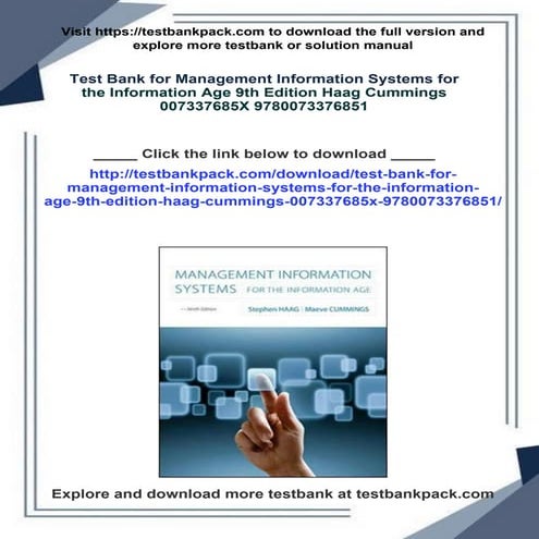 Test Bank for Management Information Systems for the Information Age ...