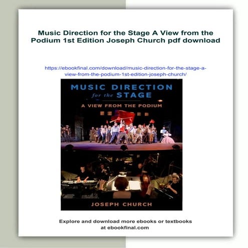 La dirección musical | PPTX