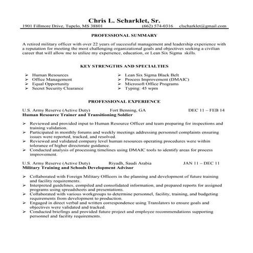 Scharklet Resume 30 Mar 15