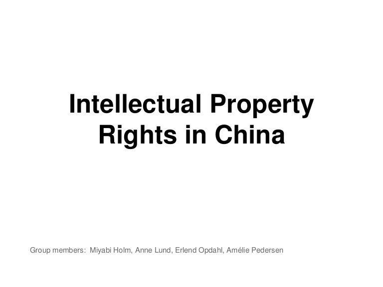 Intellectual property rights in China