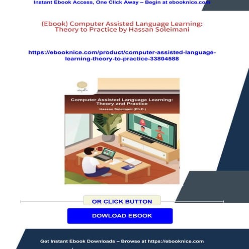(Ebook) Computer Assisted Language Learning: Theory to Practice by Hassan Sol...