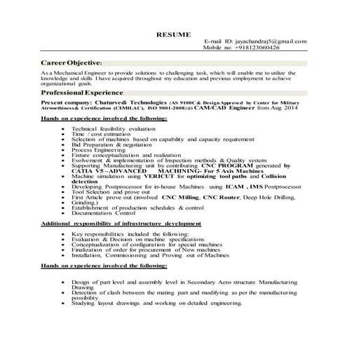 JAYACHANDRA RESUME