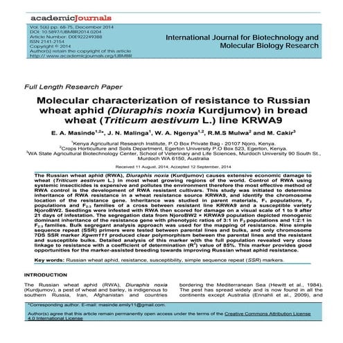 Masinde et al first publication