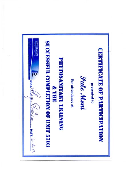 HSNO approved handler Cert | PDF