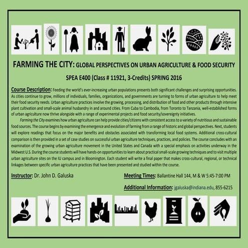 Urban agriculture: structure, functions, future challenges | PDF