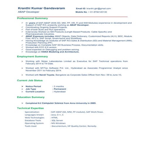 KRANTHI_ABAP_RESUME