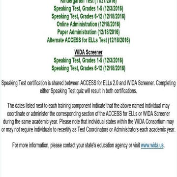 WIDA Certification | PPTX