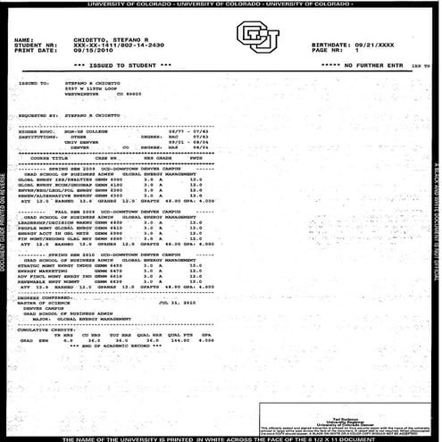 Mechanical Engineering BS Transcript | PDF