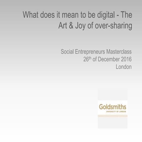 6&7 Feb Social Media Masterclass feb 2016 - Day 1