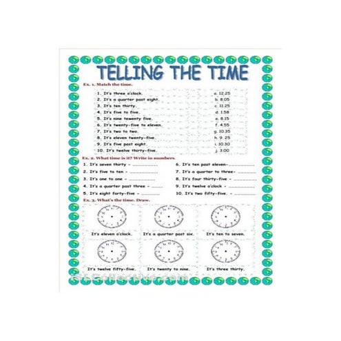 6 7 time worksheet | PDF