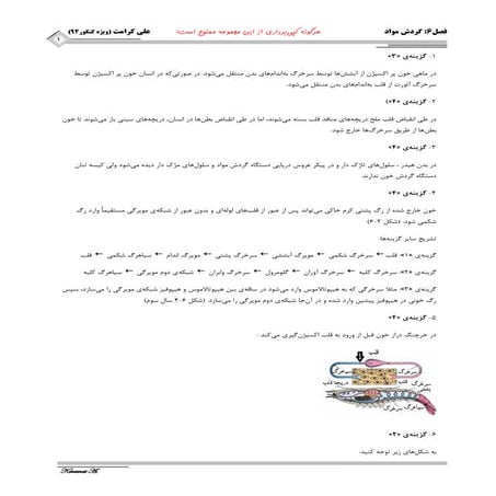 پاسخنامه فصل 6 تا 8 زیست دوم