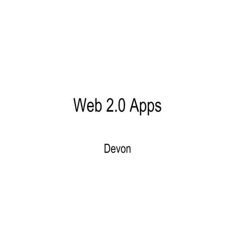 Web 2.0 Apps