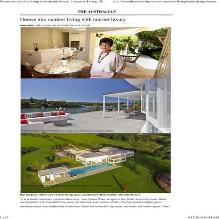 Homes mix outdoor living with interior luxury _ Executive Living _ The Austra...