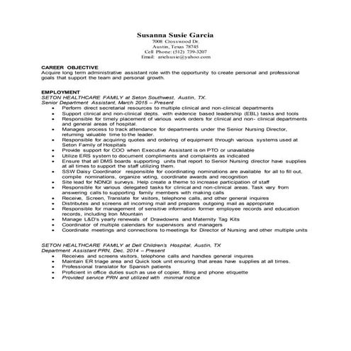 Susanna Garcia  Resume 2017 - 