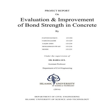 Lec10 Bond and Development Length (Reinforced Concrete Design I & Prof ...