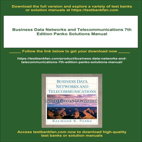 Business Data Networks and Telecommunications 7th Edition Panko Solutions Manual