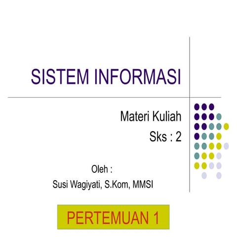 materi pengantar sistem informasi manajemen