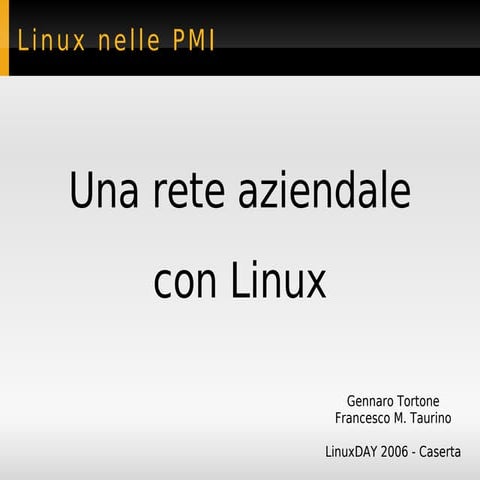 Una rete aziendale con Linux