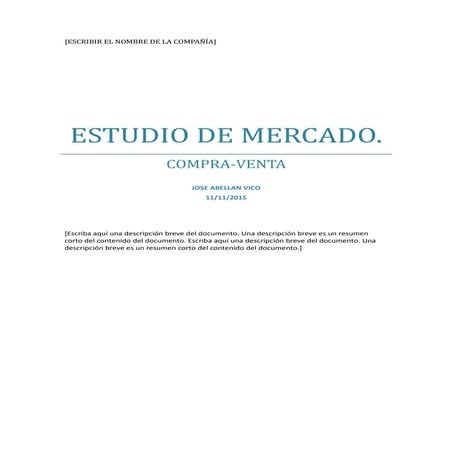  Estudio sobre mercado 