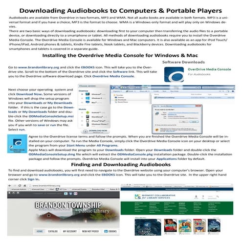 Audiobooks Portable Players & Computers